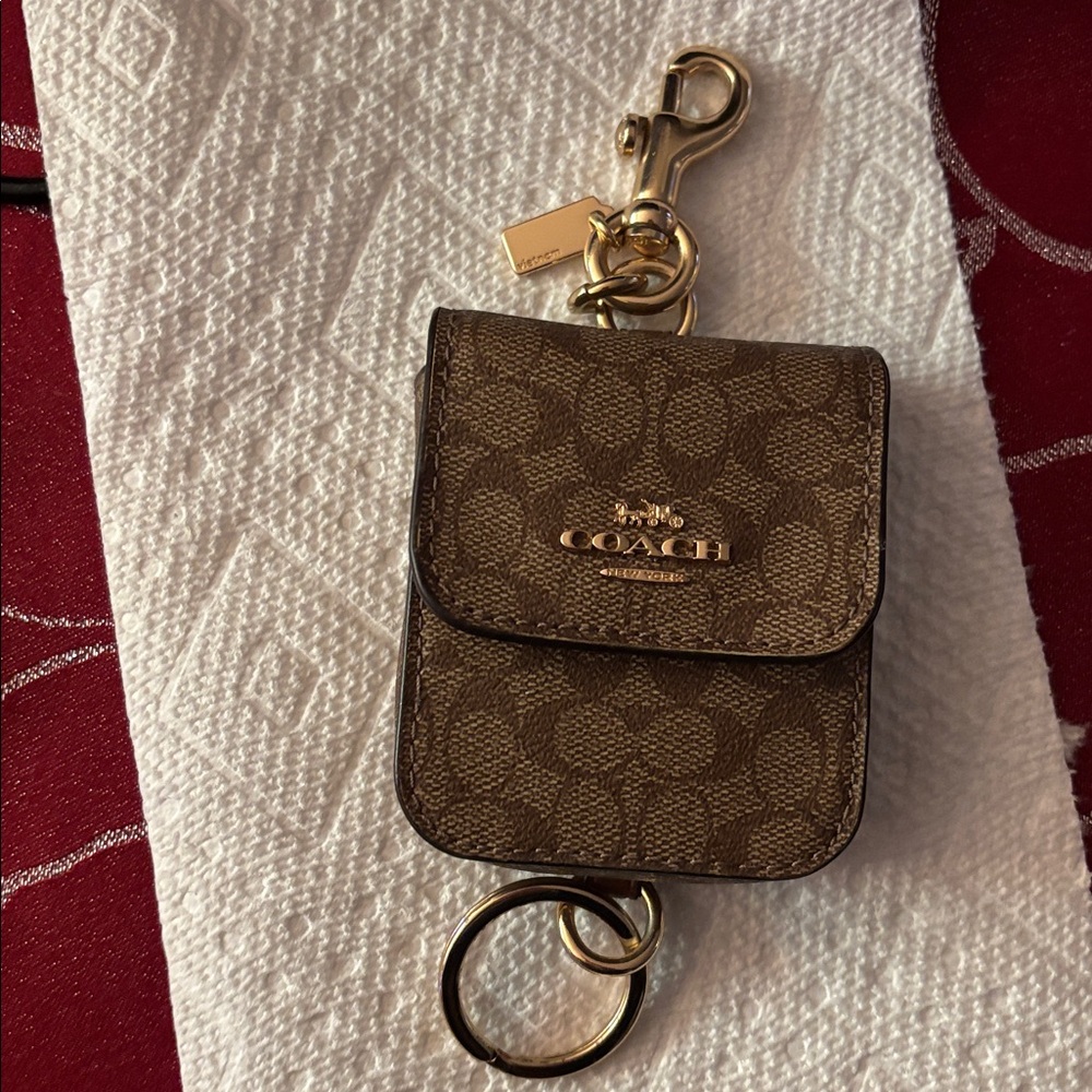 Coach Multi Attachments Case Bag Charm ,key ring, earbud carrier